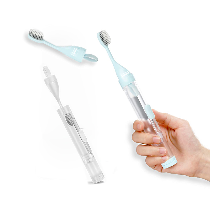 Travel Toothbrush W/ built-in Toothpaste Tube 