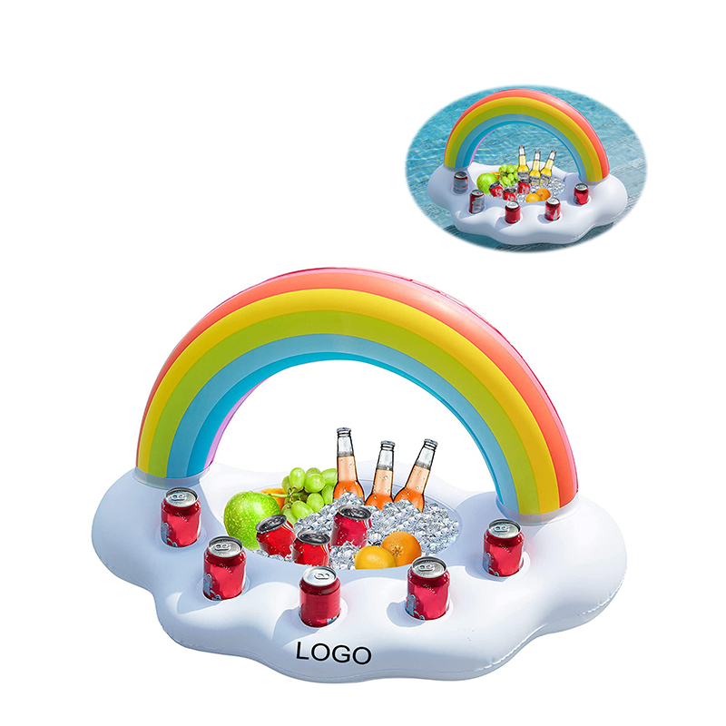 Inflatable Floating  Rainbow Cup Holder 