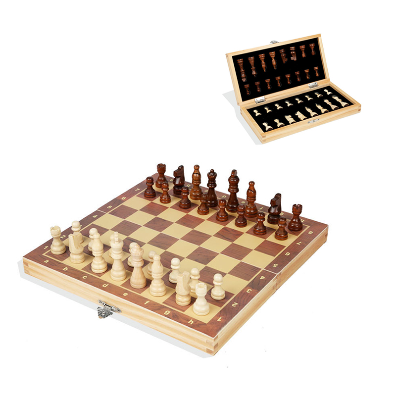 Folding Walnut Wooden Chess Set