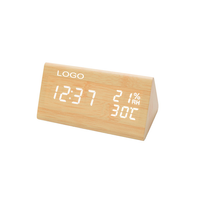 Wooden Style LED Time Display Digital Alarm Clock 