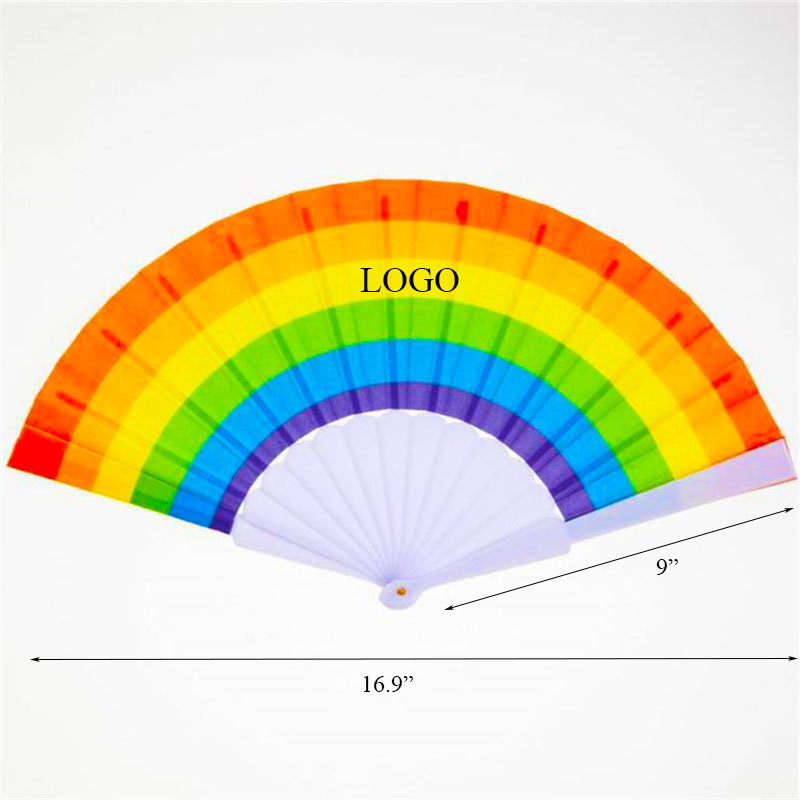 Portable Rainbow Folding Fan
