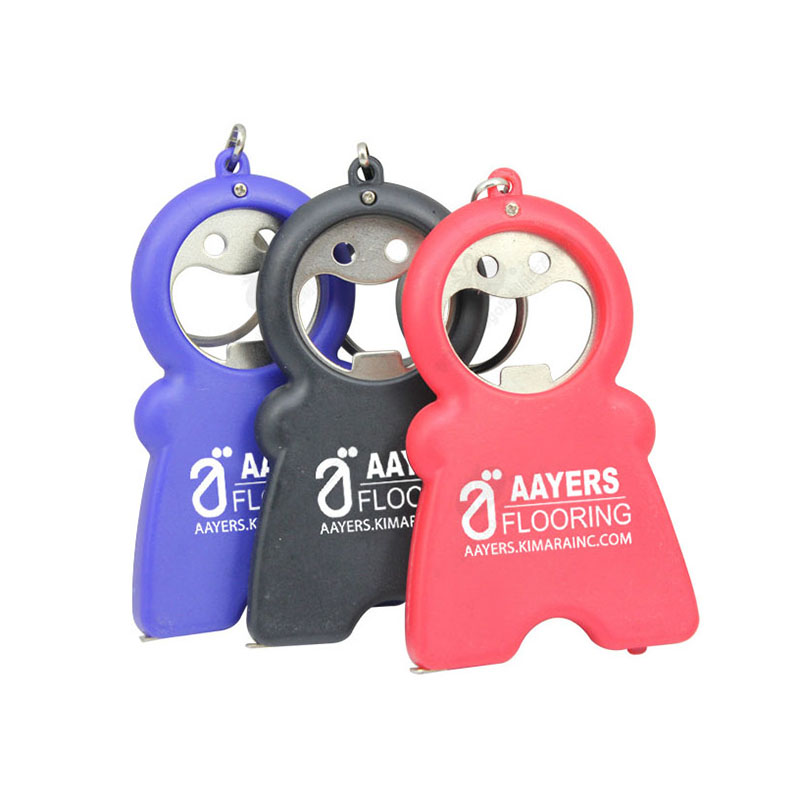 4 in 1 Multi-Functional tool Led flashlight Bottle opener key chain ruler