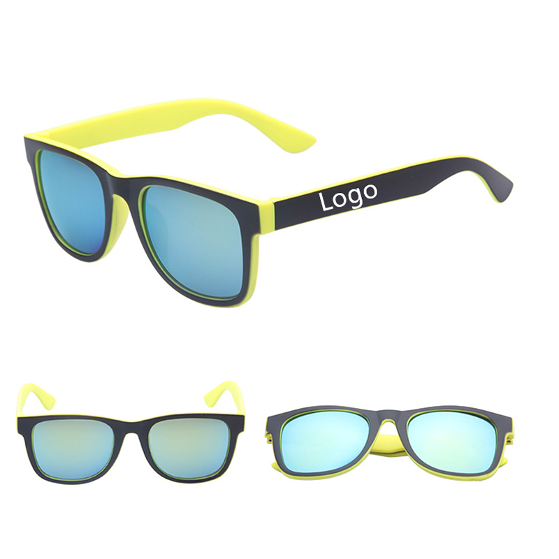 Fashion Sunglasses Two-Toned Neon Color Temple