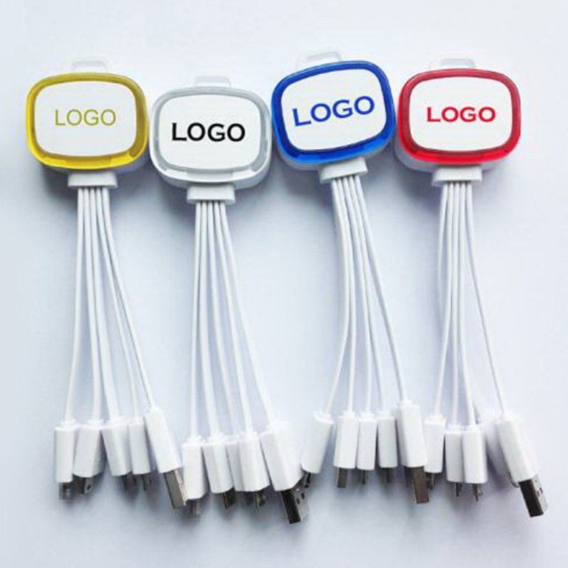 4 in 1 Multiple USB Charging Cable White flashing Aperture