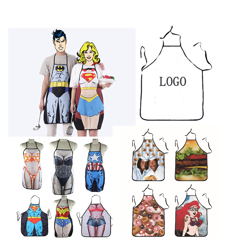 Polyester Bib Apron with funny 