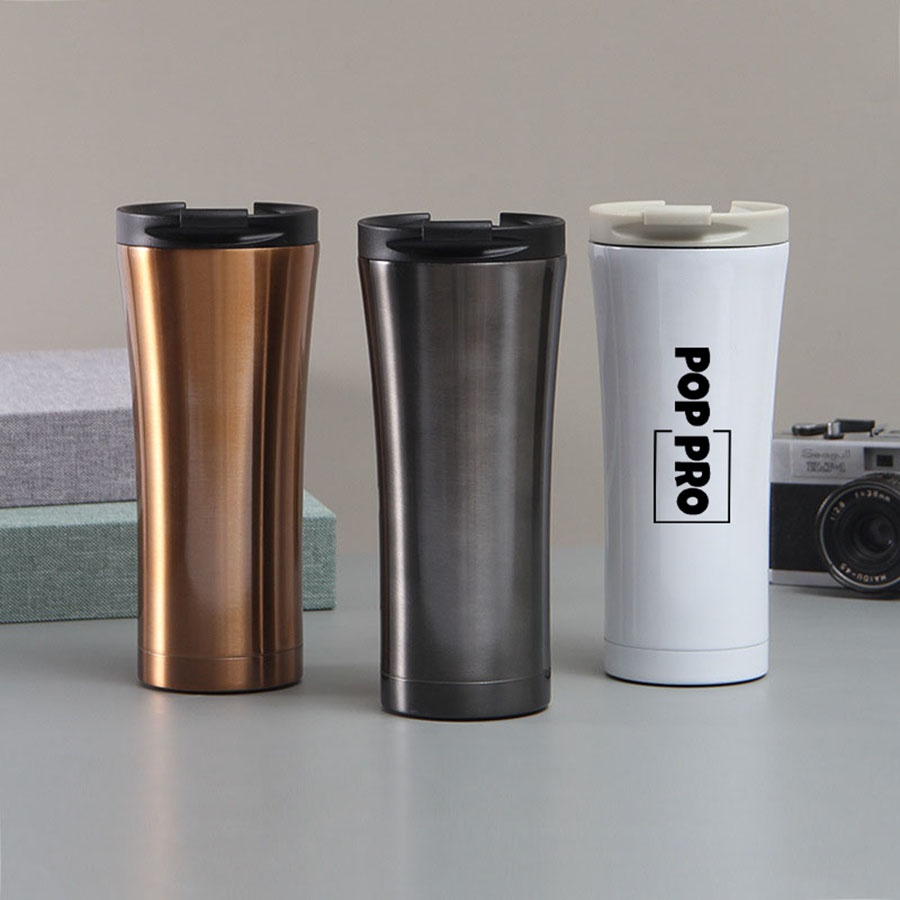 17 Oz. Double-Wall Vacuum Insulated Tapered Stainless Steel Travel Mug