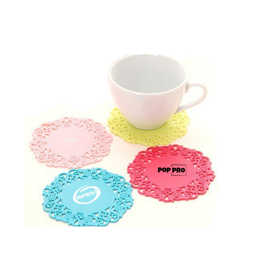 Flexible Silicone Lace Pattern Heat Resistant Coaster